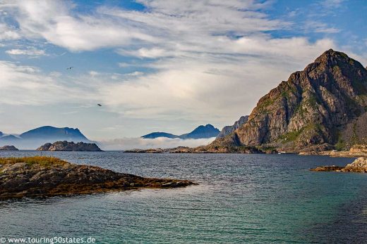 Lofoten-Inseln von Henningsvær aus gesehen